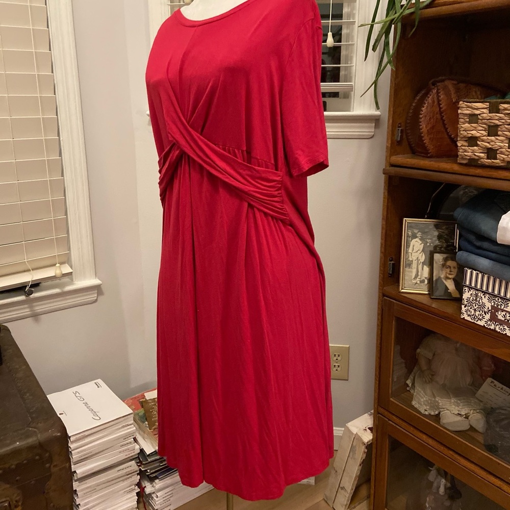 Lovely Isabel Maternity Soft Knit Pink SS Dress XL